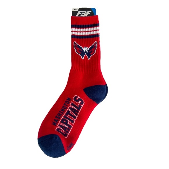 Washington Capitals Team Socks Size Large Mens 10-13 New With Tag - Picture 1 of 10